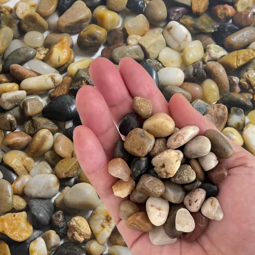 Miniatura 11 de Guijarros blancos decorativos pulidos naturales de 10 libras, piedras pequeñas de 3/8 pulgadas, piedras de río para plantas, decoración del hogar