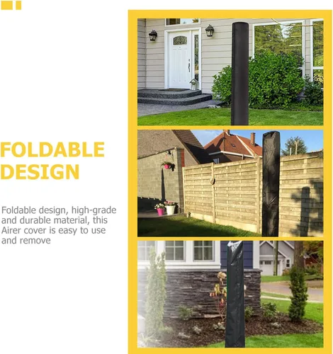 Miniatura 7 de Cabilock Cubierta de rejilla de secado para paraguas para patio al aire libre, cubierta de paraguas impermeable rotativa para el hogar, ropa sucia