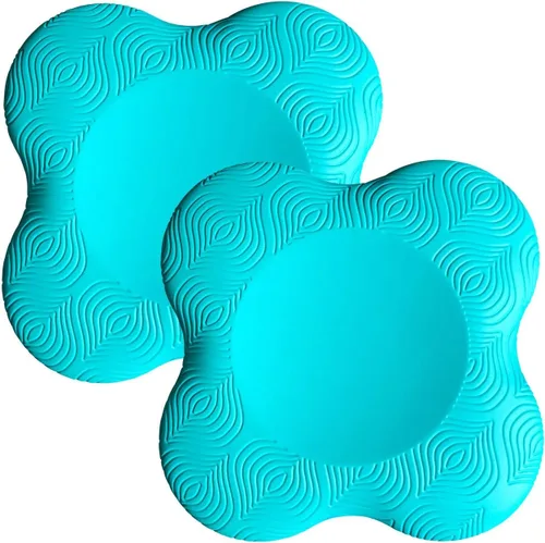 Almohadilla de yoga extragruesa para rodillas, codos, muñecas, manos, cabeza, espuma, yoga, pilates, entrenamiento, rodilleras Azul lago