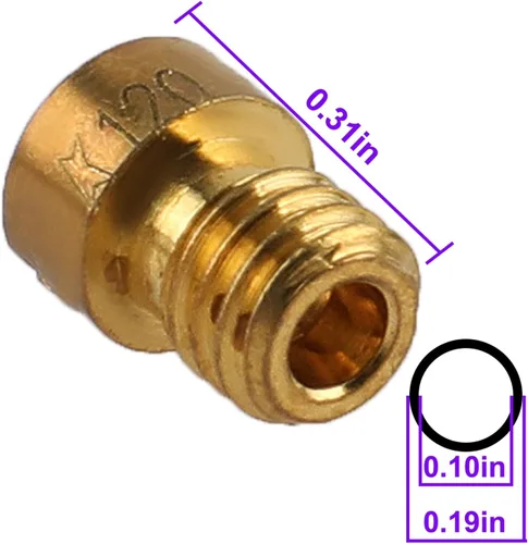 Miniatura 3 de Carbhub 10 piezas de carburador principal con 10 piezas Slow & Pilot Jet para PWK Keihin OKO CVK se adapta a scooters chinos, ATV, karts con motor