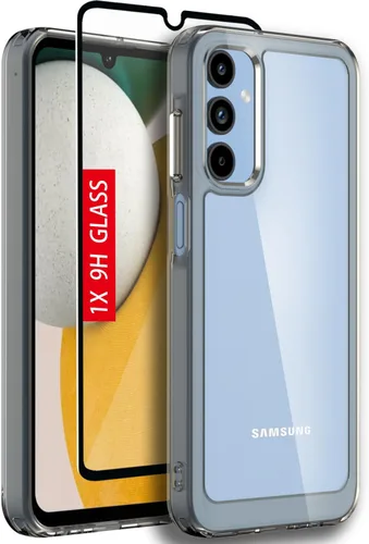 Funda para teléfono Samsung Galaxy-A15-5G: Cubierta de teléfono a prueba de golpes de grado militar con protector de pantalla de vidrio templado,
