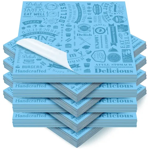 Miniatura 7 de 1000 piezas de hojas de papel encerado para delicatessen de 12 x 12 pulgadas, resistentes a la grasa, forros para bandejas canasta, papel de Blanco