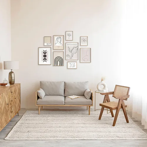 Miniatura 13 de Homemonde - Alfombra de yute, 2'x3', rectangular, decoración bohemia para el hogar, alfombra reversible y trenzada tejida a mano, estilo rústico