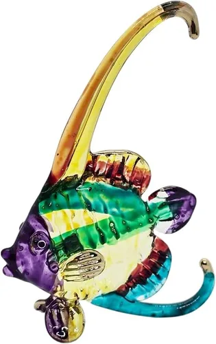 Miniatura 16 de Figura de vaca miniatura soplada a mano de vidrio soplado a mano de 2.5 pulgadas de alto, figura de granja de animales, decoración coleccionable