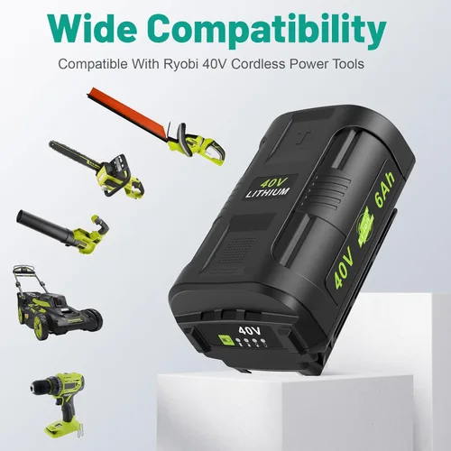 Miniatura 5 de Reemplazo para batería de litio Ryobi 40V para batería de litio Ryobi 40V 6.0Ah OP4015 OP40201 OP4026 OP40261 OP4030 OP40301 OP4040 OP40401 OP4050