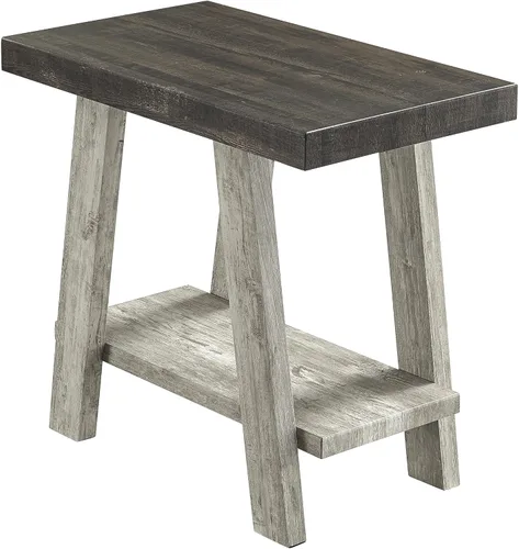 Miniatura 13 de Roundhill Furniture Athens Mesa Auxiliar Contemporánea de Madera con Estante, Negro