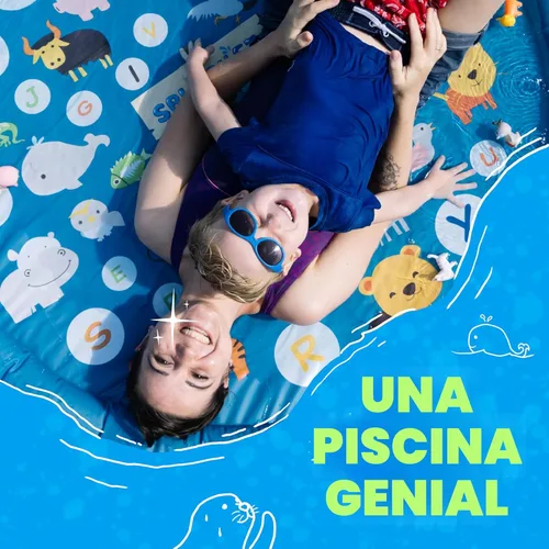 Miniatura 6 de SplashEZ Almohadilla de salpicaduras 3 en 1, aspersor para niños y piscina de bebés para aprender, piscina con rociadores para niños pequeños