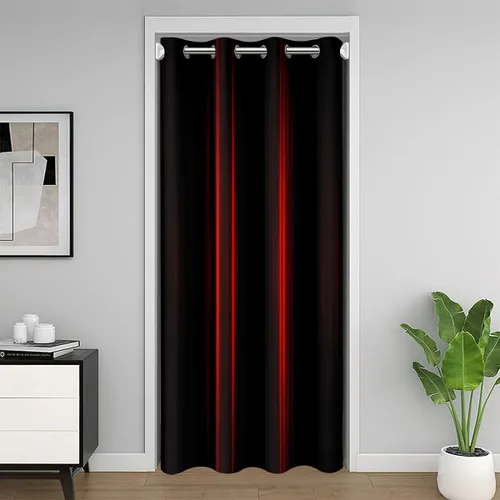 Miniatura 28 de Feelyou Cortina de puerta con ecuación matemática, privacidad, 1 panel, 34 x 80 pulgadas, espacio exterior, galaxia, 30% a 50% opaco, aislamiento