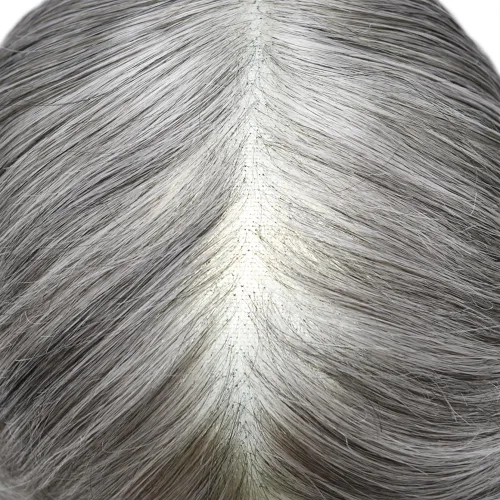 Miniatura 275 de Sistema de reemplazo de cabello de encaje francés para hombre, piezas de cabello de aspecto natural, encaje frontal, negro, marrón, rubio, gris
