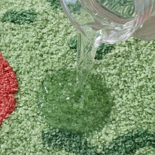 Miniatura 3 de Ankah Alfombra de ducha bonita, lujosa, absorbente y antideslizante, lavable a máquina para bañera, ducha y baño, 17.71 x 25.59 pulgadas, diseño