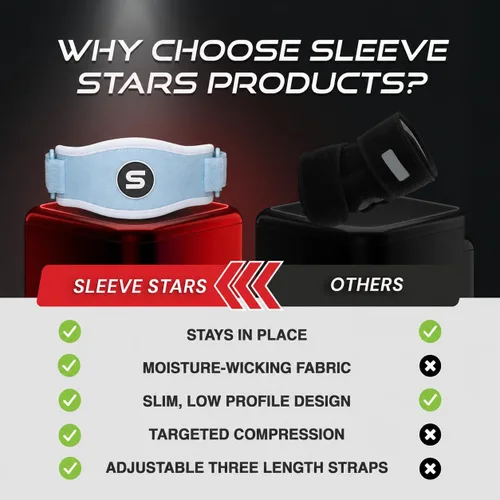 Miniatura 8 de Sleeve Stars - Codera de tenis para mujer, correa de codo de tenis ajustable, codo de golfista para hombres, soporte de contrafuerza para alivio