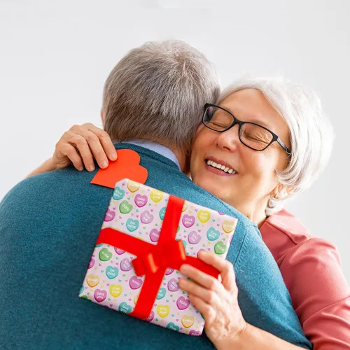 Miniatura 7 de Ywdbzjhs 10 hojas de papel de regalo de corazón para conversación del día de la madre, no se enrolla, 19.7 x 27.6 pulgadas, patrones románticos