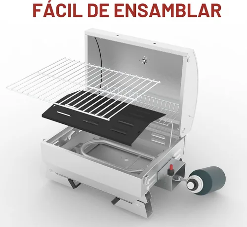 Miniatura 7 de Royal Gourmet GT1001 Parrilla portátil de acero inoxidable, 10000 BTU Parrilla de gas de mesa para barbacoa con patas plegables y tapa