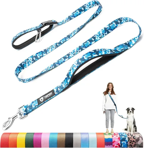 Miniatura 25 de TSPRO Correa táctica para perro, manos libres, resistente, ajustable, con mango acolchado y cierre de seguridad de metal para caminar, correr