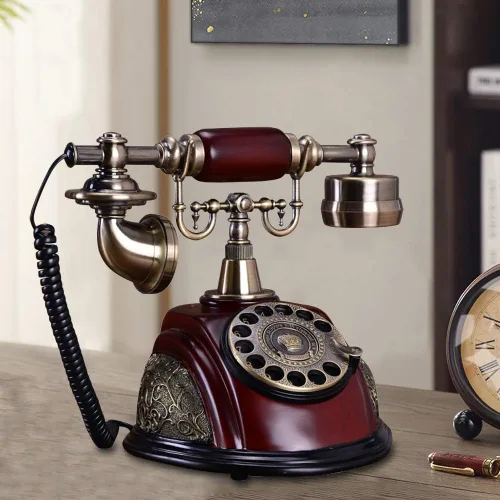 LOYALHEARTDY Teléfono giratorio vintage, teléfono de escritorio antiguo, estilo francés, estilo antiguo, teléfono de marcación, teléfono retro con