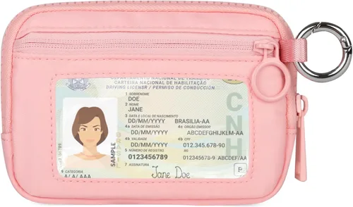 Miniatura 11 de La Cartera Iris con Cremallera y Ranura para Tarjetas con Ventana para Identificación, Monedero para Mujer con Cremallera, Llavero Mini Portátil