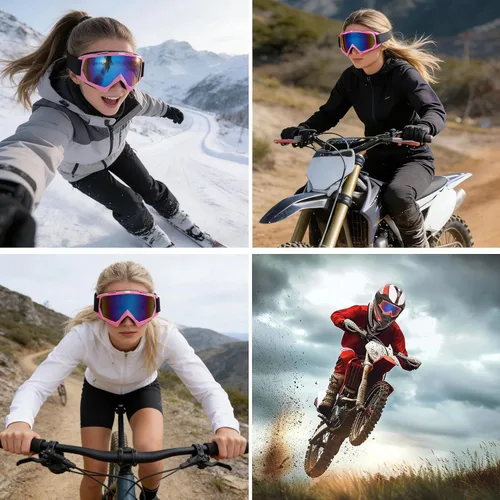 Miniatura 5 de Gafas de motocross – Resistente al viento, motocicleta, ATV, equitación, motocross, gafas de esquí para hombres, mujeres y jóvenes