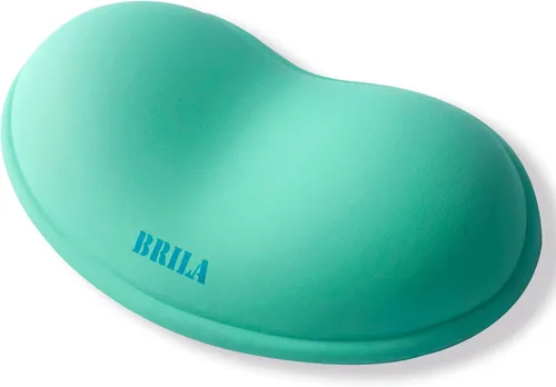 Miniatura 6 de BRILA Reposamuñecas ergonómico de silicona para mouse, gel de sílice refrescante, almohadilla de soporte de muñeca de piel sintética para oficina