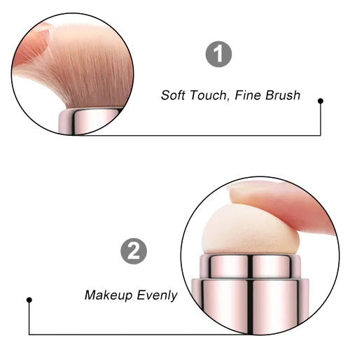 Miniatura 4 de Cepillo de maquillaje 4 en 1 cepillo cosmético suave cepillo de base para ojos labios y maquillaje facial