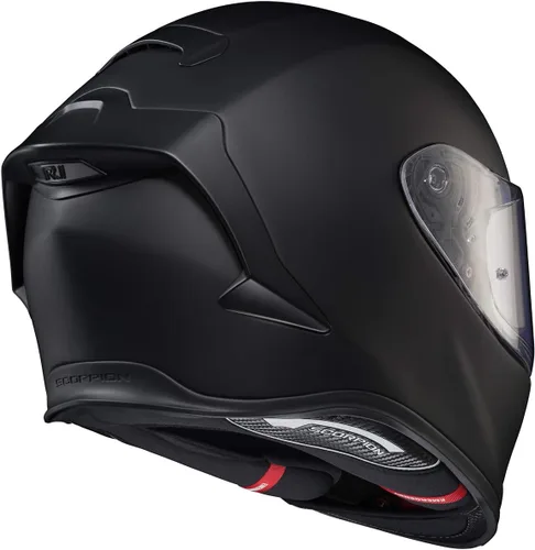 Miniatura 3 de ScorpionEXO R1 Air Casco de Motocicleta de Cara Completa con Escudo Pinlock y Bolsillos para Altavoces Listos para Bluetooth DOT ECE Sólido