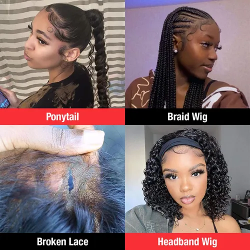 Miniatura 6 de Celebrity Bordes de pelo de bebé, encaje HD, cabello humano transparente, línea de cabello invisible reutilizable, borde instantáneo, rayas