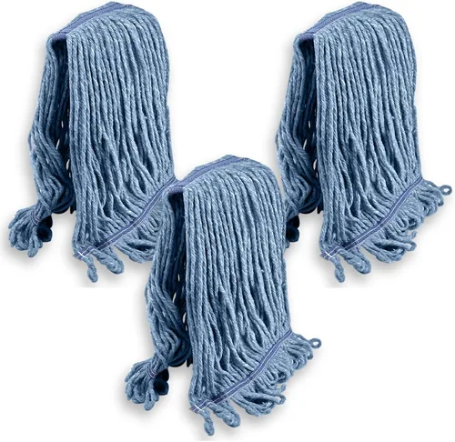 Miniatura 11 de KLEEN HANDLER Heavy Duty - Repuesto de cabezal de trapeador comercial, de algodón industrial húmedo, de algodón industrial húmedo, repuesto