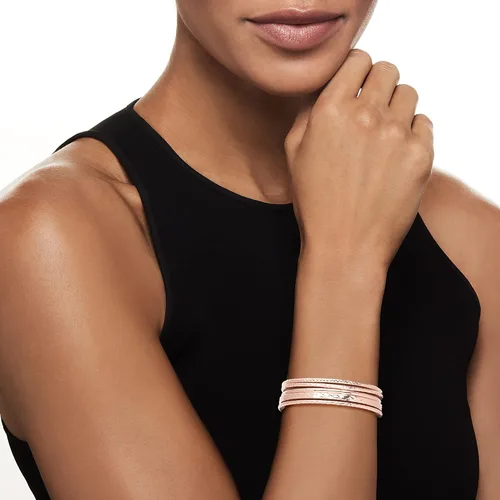 Miniatura 2 de Ross-Simons Juego de joyas de oro sobre ley de 18 quilates 5 pulseras texturizadas Plata de ley no conocido
