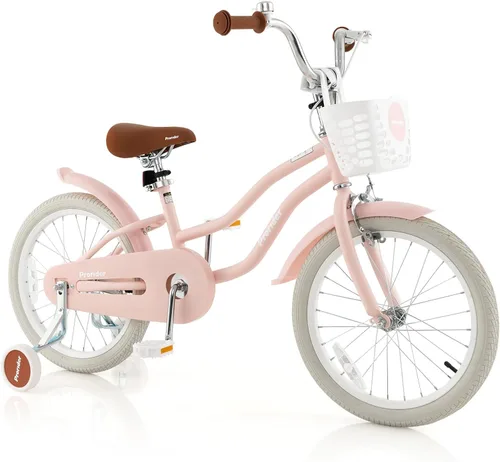 Miniatura 29 de BABY JOY Kids Bike, 12 14 16 18 20 Inch Boys Girls Bike w/Adjustable Seat, Removable Basket, Handbrake & Coaster Brake, Training Wheels or Turquesa