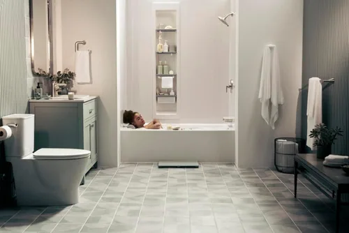 Miniatura 8 de American Standard TU061500.295 kit de moldura de válvula de ducha Aspirations, acabado de níquel cepillado