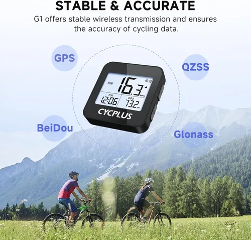 Miniatura 4 de CYCPLUS Computadora GPS para Bicicleta, Computadora de Ciclismo Inalámbrica con Retroiluminación Automática, Velocímetro Odómetro de Bicicleta