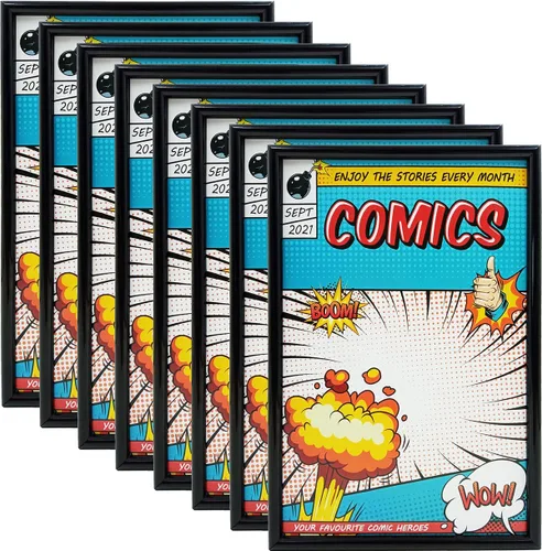 Miniatura 9 de Marco para cómics, paquete de 4, protección UV ultravioleta, se adapta a Current Comics de hasta 6, 34 x 10 pulgadas, 14 pulgadas, para pared