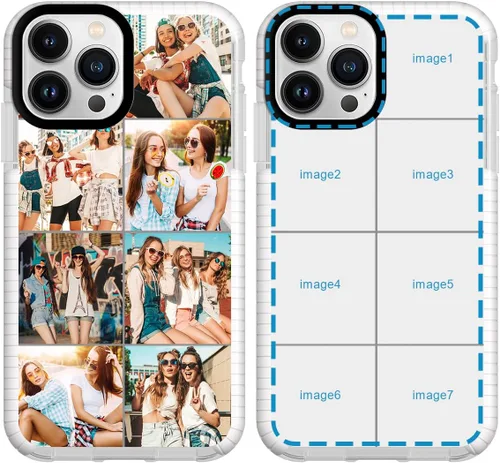 Miniatura 14 de Funda de teléfono personalizada para iPhone 14 Pro Max personalizada con collage de múltiples imágenes, resistente a los golpes, funda protectora