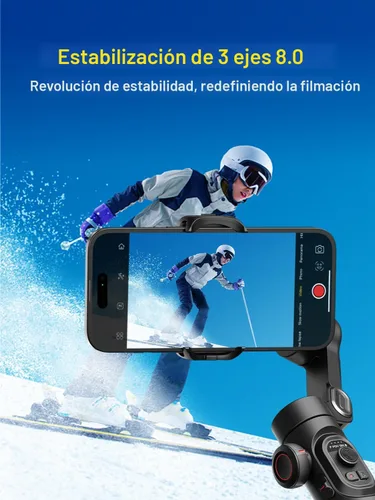 Miniatura 2 de AOCHUAN - Estabilizador de cardán para iPhone, smartphone con rueda de enfoque, seguimiento de cara/objeto para iPhone 16 15 Pro Max/Android