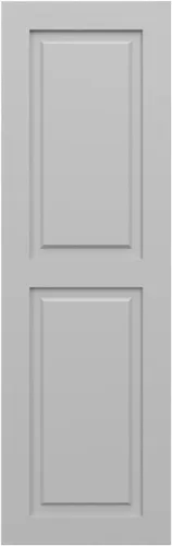 Miniatura 7 de Persianas de PVC True Fit de 18"An x 48"Al con Dos Paneles Elevados Iguales, Imprimadas (Por Par - Herrajes No Incluidos)