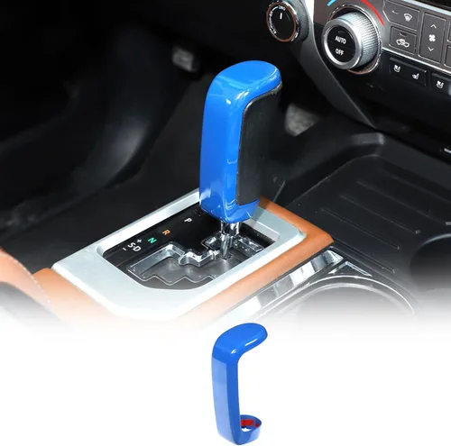 Cubierta de la cabeza de la palanca de cambios de la consola central para Toyota Tundra 2014-2021 accesorios de coche (azul)