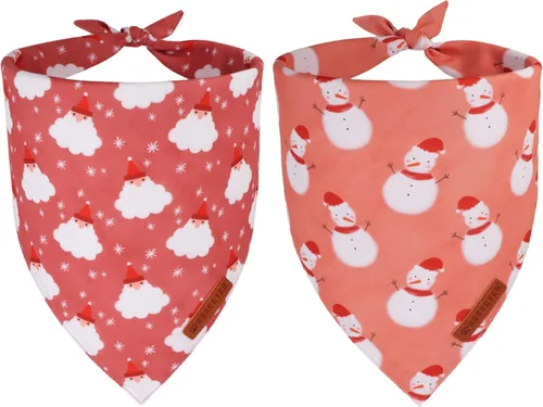 Miniatura 9 de ADOGGYGO Bandana de Navidad para perros, bufanda para mascotas, babero, pañuelo, tela premium duradera, varios tamaños disponibles, disfraces