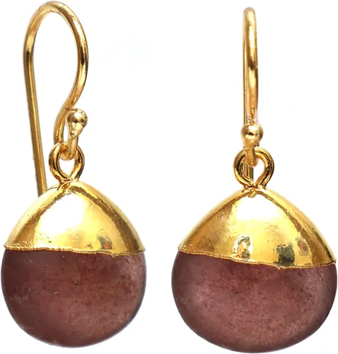 Miniatura 22 de Gempires - Pendiente de gancho de pera natural, pendiente de meditación, joyería hecha a mano, regalo para ella