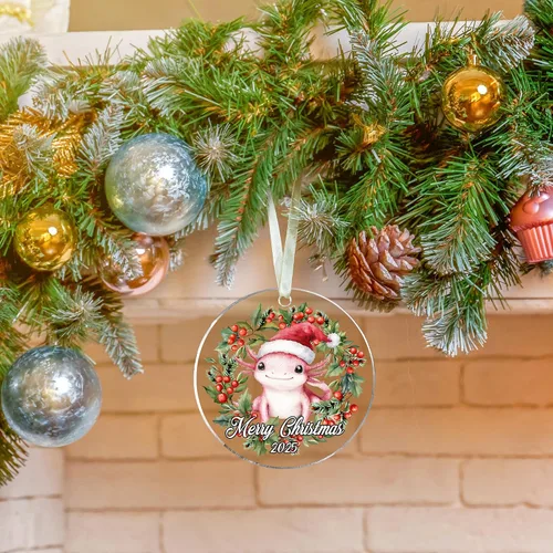 Miniatura 6 de KatAndNat Adorno de Axolotl - Adornos de Navidad de Axolotl, Adornos de Anfibios para Árbol de Navidad - Regalos Lindos de Axolotl para Niñas, Niños