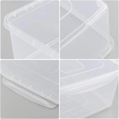 Miniatura 5 de Farmoon Contenedor de almacenamiento transparente de 16 cuartos de galón, contenedores de plástico con tapa, 2 paquetes