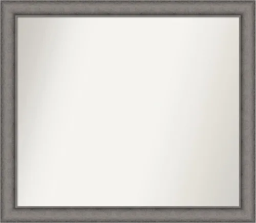 Miniatura 461 de Amanti Art Espejo de pared personalizado no biselado (24.5 x 24.5 pulgadas), marco gris marrón alta, varios tamaños personalizados, espejo de baño