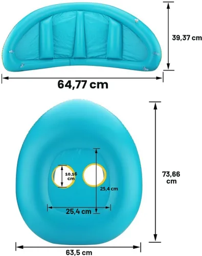 Miniatura 3 de Flotadores inflables para piscina para bebés con toldo de protección solar extraíble, flotadores para niños pequeños con asiento y asa, flotadores