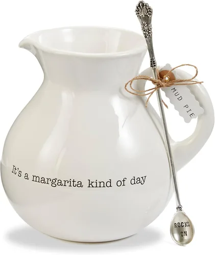 Miniatura 2 de Mud Pie Juego de jarras Margarita, color blanco