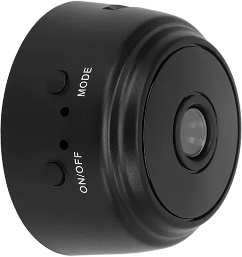 Mini cámara, cámara de seguridad 1080P con detección de movimiento en modo nocturno, cámara deportiva magnética con batería integrada, para Negro