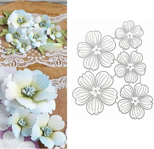 Miniatura 8 de 1 troquel de corte de flores de margarita, troqueles de flores, plantillas de corte de metal DIY Scrapbooking Artist para álbumes de recortes, Flor
