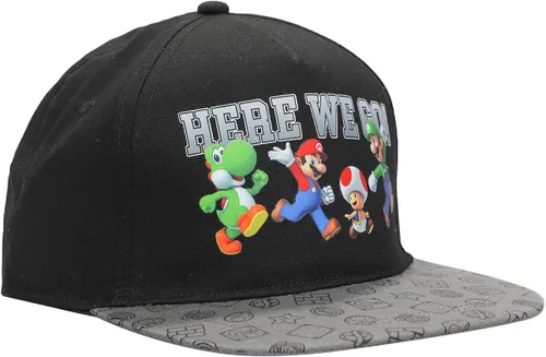 Miniatura 5 de Super Mario Bros Here We Go - Gorra negra para niño, Negro