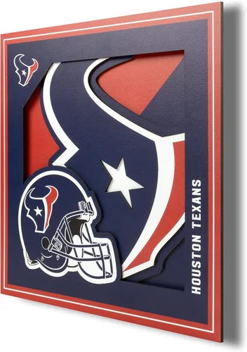 Miniatura 25 de YouTheFan Arte de pared de la serie de logotipos 3D con licencia oficial de la NFL, hecho de múltiples capas, listo para colgar en la pared, diseño