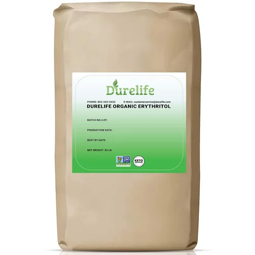 Miniatura 12 de Durelife Edulcorante de eritritol orgánico USDA, sin OMG verificado, certificado Keto, sin sabor residual, Kosher, alternativa de azúcar a base