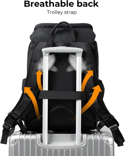 Miniatura 5 de Mochila para cámara K&F CONCEPT, bolsa de cámara con carcasa dura, mochila de gran capacidad para fotografía con compartimento para laptop de 15.6