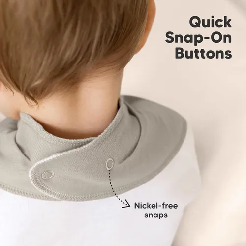 Miniatura 8 de KeaBabies Paquete de 8 baberos orgánicos tipo bandana para niños y niñas, baberos triangulares súper absorbentes para babear y dentición de bebés