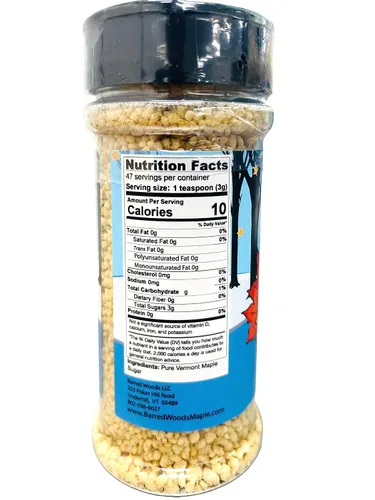Miniatura 2 de Barred Woods Arce - Gránulos de arce puro Vermont crujientes (cobertura perfecta para helado y cobertura de yogur) - Guijarros de azúcar de arce